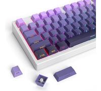 Guffercty kred PBT Cherry Profile Lot de 133 touches imprimées sur le côté dégradé - Touches rétroéclairées à double tir pour clavier de jeu (violet dégradé)