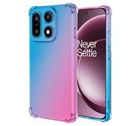 Gufuwo Coque pour OnePlus 15 CPH2747 - Jolies coques pour filles et femmes - Dégradé fin et anti-rayures - En TPU souple - Housse de protection antichoc pour OnePlus 15 bleu/rose