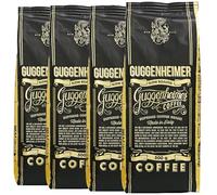 Guggenheimer Supreme Cafe en Grain 2 kg - Torréfaction Extra Lente - Cafe Grain Arabica & Robusta - Café Grains pour Machines Automatiques - 4 x 500g
