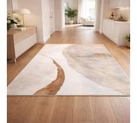 GUGJHFVH Home Tapis Salon Chambre Adulte Poils Ras Tapis Lavable Antidérapant et Résistant Blanc Abstrait, 200x300cm