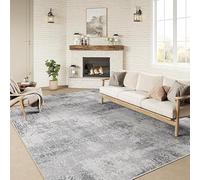 GUGJHFVH Home Tapis Salon Chambre Adulte Poils Ras Tapis Lavable Antidérapant et Résistant Style d'encre Moderne Gris, 200 x 300 cm