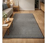 GUGJHFVH Tapis Chambre Soft Lavable Antidérapant Salon Tapis Poils Courts Intérieur Modern Traditional Black, 120x180cm