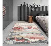 GUGJHFVH Tapis de cuisine antidérapant lavable en machine pour chambre à coucher et salon - Style rétro abstrait - Couleur encre mosaïque rose gris - 60 x 120 cm