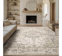 GUGJHFVH Tapis de Salon Chambre à Doux Tapis Antidérapant Intérieur Poils Courts Tapis Marron Ethnique Moderne, 120 x 170 cm