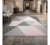 GUGJHFVH Tapis de Salon Décoration, Chambre à Coucher Doux Antidérapant Tapis Modern Geometric Abstract Gray, 200x290cm