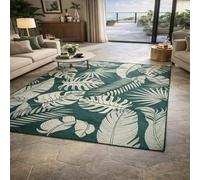 GUGJHFVH Tapis Grande Taille de Chambre Adulte à Poils Ras Salon Tapis, Décoration d'Intérieur Antidérapant Vert Floral, 180x230cm