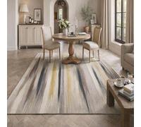 GUGJHFVH Tapis Salon, Salle à Manger, Chambre Adulte et Ado, Cuisine Tapis Poil Ras Doux Or Abstrait Moderne, 120x200cm