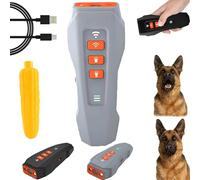 Gugliet Appareil anti-aboiement pour chiens, appareil anti-aboiement pour chien, appareil à ultrasons rechargeable à longue portée avec lampe de poche pour chiens de petite, moyenne et grande taille