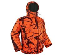 GUGULUZA Veste à capuche pour homme avec doublure en polaire imperméable et coupe-vent Motif camouflage, Camouflage orange., L