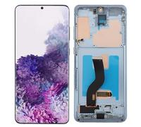 Gugxiom 6,7 AMOLED Original pour S20 Plus, écran Tactile Numériseur Assemblée S20 Plus 5G SM G986B, Remplacement D'écran LCD avec Cadre, testé Avant Expédition (Blue)