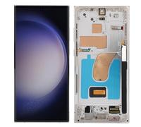 Gugxiom 6,8 AMOLED 2X Original pour S23 Ultra, écran LCD LED écran Tactile Numériseur Assemblée S23ultra 5G SM S918B écran LCD de Remplacement avec Cadre, écran 6,7 Pouces (Silver)