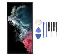 Gugxiom AMOLED Original pour S22 Ultra, OLED LCD écran Tactile Numériseur Assemblée S22ultra SM S908B Remplacement D'écran LCD avec Cadre, 6,7 Pouces (Noir Mat)