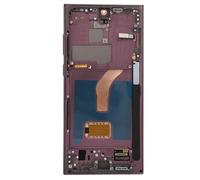 Gugxiom AMOLED Original pour S22 Ultra, OLED LCD écran Tactile Numériseur Assemblée S22ultra SM S908B Remplacement D'écran LCD avec Cadre, 6,7 Pouces (Rouge)