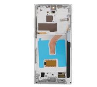 Gugxiom AMOLED Original pour S22 Ultra, OLED LCD écran Tactile Numériseur Assemblée S22ultra SM S908B Remplacement D'écran LCD avec Cadre, 6,7 Pouces (Silver)