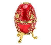 Gugxiom Boîte à Bibelots en Forme D'œuf Vintage de Fabergé - Boîte à Bijoux émaillée Unique Peinte à la Main, Collection en édition Limitée, Décoration D'intérieur