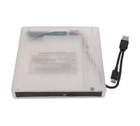 Gugxiom Boîtier de Lecteur Optique, Type C USB3.0 5 Gbit/s, Boîtier de Lecteur CD DVD BD Externe Transparent, Compatible avec Ordinateur Portable 12,7 Mm pour, OS X