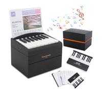 Gugxiom Calendrier Piano 2025, Calendrier de Bureau Piano jouable 2025 avec 52 Semaines de Feuilles de Musique en 27 Cartes, Mini Calendrier 3D avec Musique (Jay Chou 52 chansons Noir)