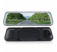 Gugxiom Caméra de Tableau de Bord Miroir de 9,66 Pouces avec Double Objectif 1080P Vue Avant et Arrière, Caméra de Recul Avant et Arrière avec Enregistrement en Boucle, Détection de