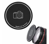 Gugxiom Capuchon de Filtre D'objectif Magnétique 2 en 1, Filetage de 77 Mm, Capuchon D'objectif Magnétique avec Corps en Alliage D'aluminium pour la Protection D'appareil