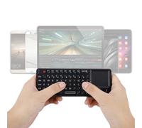Gugxiom Clavier à Pavé Tactile sans Fil 2.4G, Mini Clavier sans Fil USB2.0 avec 69 Touches Rétroéclairées, avec Pavé Tactile, Indicateur IR, Récepteur et Câble USB pour pour 360
