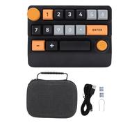 Gugxiom Clavier Macro Programmable, Sayo Device 15 Touches Tri Mode, pavé Numérique Mécanique RVB sans Fil avec Joystick/Bouton, échangeable à Chaud pour PC, Ordinateur Portable, Travail (Jaune Noir