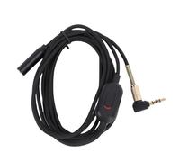 Gugxiom Cordon de Remplacement pour Casque avec Contrôle du Volume, Rallonge de 2 M, Câble Stéréo en Nylon tressé de 3,5 Mm pour écouteurs et Casques Antibruit