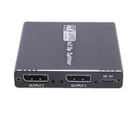 Gugxiom DisplayPort Splitter 1 en 2 Out, 4K 144Hz Adaptateur de Commutateur DisplayPort avec Mode MST Mirror pour Ordinateur PC