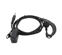 Gugxiom d'oreille 3,5 Mm, écouteur Filaire Push to Talk en Forme de G avec Interrupteur en Ligne, Clip pour Zello, Voxer, Radio 2 Voies, Smartphone, Tablette