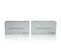 Gugxiom Extendeur HDMI KVM USB 200 M 1080p HD KVM IP Extender, RJ45 Network KVM Over IP Extender avec Wide IR par TCP/IPm, KVM Extender pour Clavier USB Mouse Over Cat5e Cat6