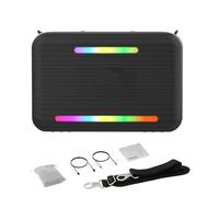 Gugxiom Haut-Parleur sans Fil Puissant, Caisson de Basses 120 W avec Effets de Lumière RVB, Batterie Longue Durée pour Les Fêtes en Plein Air (Black)