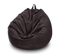Gugxiom Housse de pouf poire en velours côtelé doux - Housse de pouf de rangement pour enfants, adultes, animaux de compagnie, chiens, chats (gris foncé)