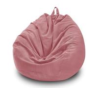 Gugxiom Housse de pouf poire en velours côtelé doux pour rangement de jouets - Housse de canapé pour enfants, adultes, animaux domestiques, chiens, chats, rose, 110.00*85.00*1.00