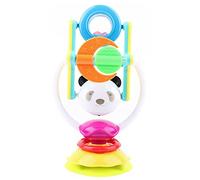 Gugxiom Jouet Hochet coloré pour bébé, Clochette éducative pour la Succion du Nourrisson, Améliore le Développement Intellectuel pour la Table à Manger et la Poussette de bébé (grande roue à