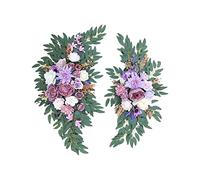 Gugxiom Lot de 2 Fausses Fleurs en Forme D' de Mariage Luxuriantes pour Décoration de Mariage, Ensemble de Fleurs Artificielles, pour Une Cérémonie de, Réception (322.00)