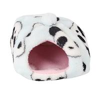 Gugxiom Maison de Hamster de Dessin animé Mignon, Lit en Peluche épais pour Hérisson, écureuil Volant, Nid Chaud pour Animal de Compagnie, Panda Bleu Ciel, adapté pour Hamster, Cochon d'Inde, 100%