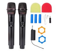 Gugxiom Microphone sans Fil, Ensemble de Micros Dynamiques Portables sans Fil UHF avec Récepteur Rechargeable, pour Soirée karaoké, Amplificateur de Voix, Machine à Chanter, église,