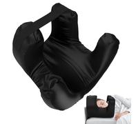 Gugxiom Oreiller Flawless Face, Oreiller pour Dormir sur Le Ventre avec Mousse à mémoire de Forme, Anti-Rides pour Dormir sur Le Ventre (Noir)