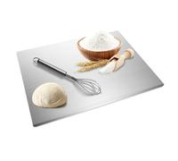 Gugxiom Planche à découper en acier inoxydable avec bord droit en L pour cuisine, fromage, viande, légumes, pâtisserie (40 x 30 cm)