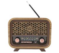 Gugxiom Portable Vintage Radio Rétro Bluetooth en Haut-Parleur, Style Classique à L'ancienne FM/AM/SW, Antenne Réglable, Rechargement à Batterie Alimentée et Charge USB, USB Mp3 Jouant (Couleur