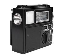 Gugxiom Radio Solaire Portable AM FM SW, Radio Météo d'urgence avec Bluetooth, AM FM USB Rechargeable, avec Lampe de Poche et Carte Mémoire