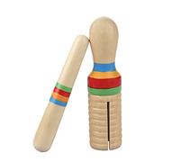 Gugxiom Sondeur de Corbeau en Bois coloré, Jouet Musical pour L'éducation et le Divertissement des Enfants, Instrument de Percussion Guiro Sûr et Non Toxique pour Enfants, Sondeur de Vache de 13 Cm