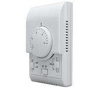 Gugxiom Thermostat de Contrôle Mécanique à 2 Voies pour Climatisation Centrale, Contrôleur de Température de Ventilo-convecteur 110-220 V, Panneau ABS avec Interrupteur de Mode HEAT COOL pour Bâtiment