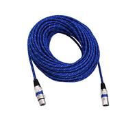 Gugxiom Xlr Mâle à Fiche Femelle Câble Microphone équilibré pour L'amplificateur de Puissance Mélangeur étape Son 1m-20m Bleu (20 m / 65,6 pieds)