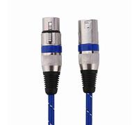 Gugxiom Xlr Mâle à Fiche Femelle Câble Microphone équilibré pour L'amplificateur de Puissance Mélangeur étape Son 1m-20m Bleu (1,8 mètres)