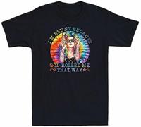 Guh Gift T-T-Shirts à Manches Courtes Tattoos God I'm Girl Rolled That Because Me Way Men's Vintage Blunt(Large)