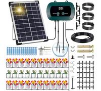 GUHAOOL Kit D'irrigation Goutte à Goutte Automatique énergie Solaire, Système D'irrigation Automatique de Jardin avec Minuterie+Tuyau de 35M, Systeme Arrosage Automatique pour Jardin,Plantes de Balcon