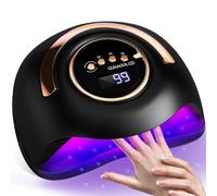 GUHAOOL Lampe UV Sèche Ongles, 180W Lampe UV Ongles Gel, Machine Lampe Gel Vernis Semi Permanent, UV LED Lampe Ongles avec Poignée, 4 Minuteries, LCD Ecran Intelligent pour Toutes Les Gels, Noir