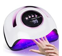 GUHAOOL Lampe UV Sèche Ongles, 180W Lampe UV Ongles Gel, Machine Lampe Gel Vernis Semi Permanent, UV LED Lampe Ongles avec Poignée, 4 Minuteries, LCD Ecran Intelligent pour Toutes Les Gels, Blanc