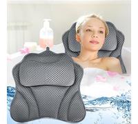GUHAOOL Oreiller de Bain, Coussin de Bain, Coussin Baignoire, Oreiller de Baignoire avec Technologie 4D Air Mesh et 6 Ventouses, Coussin de Nuque pour Les Baignoires et Les Spas la Maison pour Jacuzzi