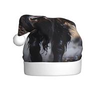 GUHAOT Chapeau de Noël imprimé bison d'Amérique du Nord, chapeau de Père Noël, couvre-chef, accessoire de costume de vacances
